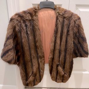Vintage Genuine Mink Stole w/Satin lining.